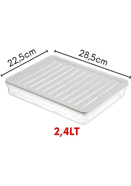 2'li Set Freshbox Mikrodalga ve Difrize Uygun Saklama Kabı Krem