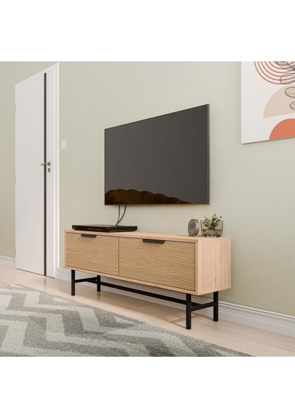 4014 Blanco 138 cm (Metal Ayaklı) Tv Ünitesi Sepet Yunus