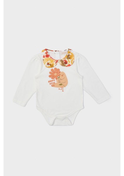Kız Bebek Ekru Body 23FW1BG2515