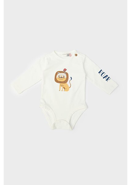 Erkek Bebek Beyaz Body 23FW0LT8505