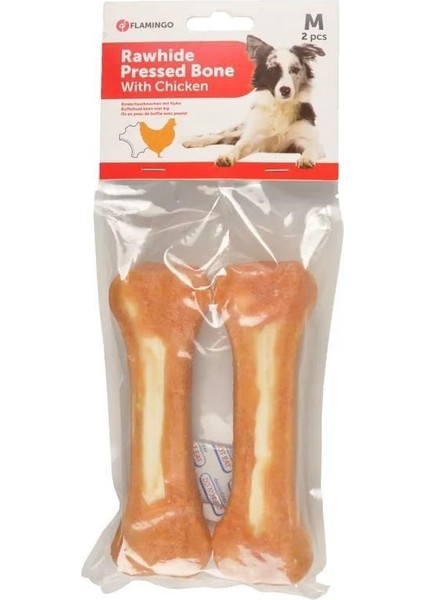 Tavuk Kaplı Kemik 2'Li Köpek Ödülü 15cm