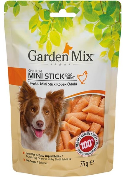 Garden Mix Tavuklu Mini Stick Köpek Ödülü 75 gr