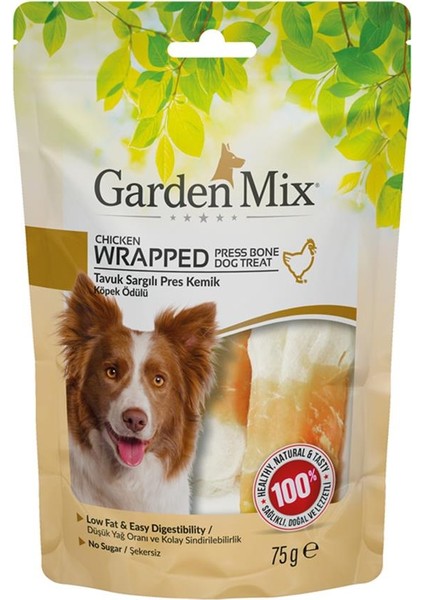 Garden Mix Sargılı Pres Kemik Köpek Ödülü 75 gr