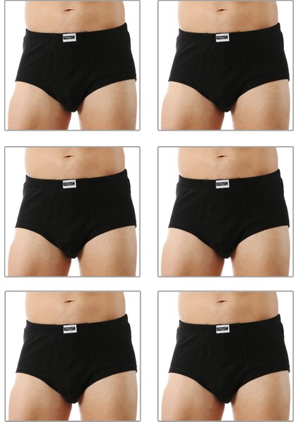 Özkan 0117 6'lı Paket Erkek Ribana Torbalı Esnek Yumuşak Rahat Slip Külot