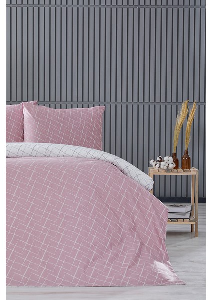 Glimmer Easy Cotton Tek King Size Nevresim Takımı - Gül Kurusu