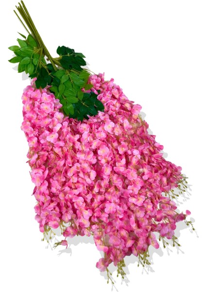 Yapay Sarkan Pembe Akasya Çiçeği 12 Li Demet 3 Dallı modelleri
