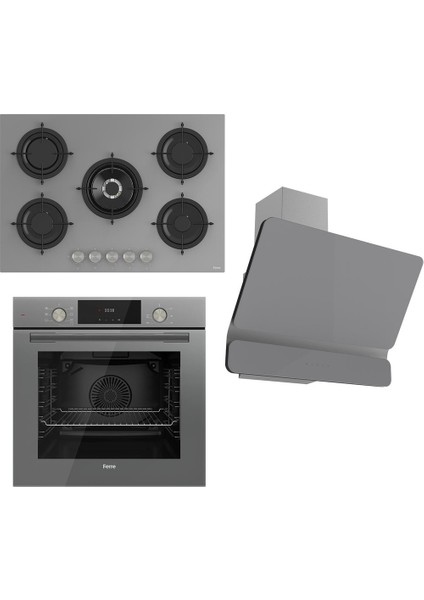 Flowart Serisi Gri Set (RS038+ QMS63CPR +D082 )