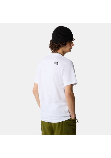 The North Face Easy Erkek Beyaz Tişört (NF0A87N5FN41)