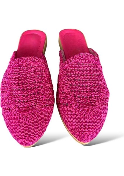 Kadın Dantel İşlemeli Terlik PEMBE