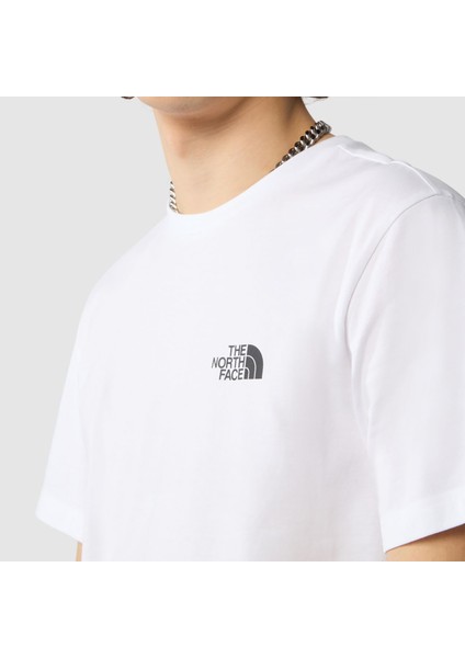 Simple Dome Erkek Beyaz Tişört (NF0A87NGFN41)