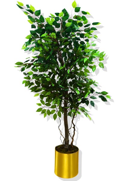 160 cm Yapay Ağaç Galvaniz Saksı