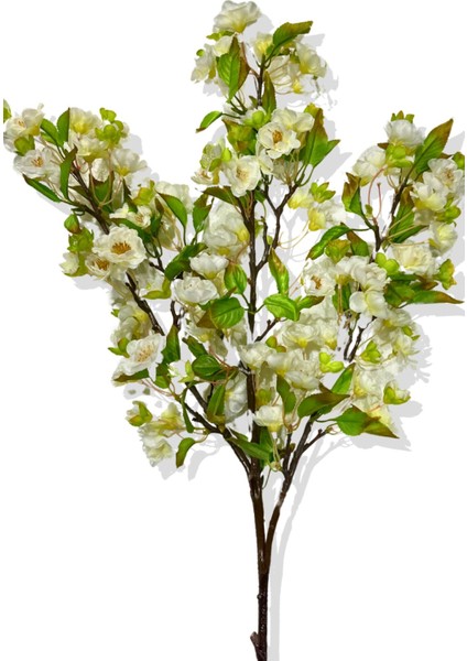 Yapay Çiçek 115 cm Yeşil Yapraklı Lux Bahar Dalı