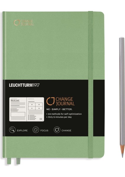 LEUCHTTURM1917 Change Journal Medium (A5) Sage Değişim Defteri 364513