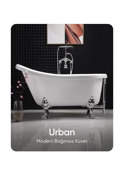 Urban Beyaz Bağımsız Küvet 172X80X81 cm fırsatları