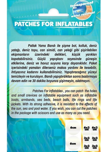 Patlak Yama Bandı Deniz Yatağı,şişme Bot,kano,şişme Havuz,can Simidi Tamir Bandı