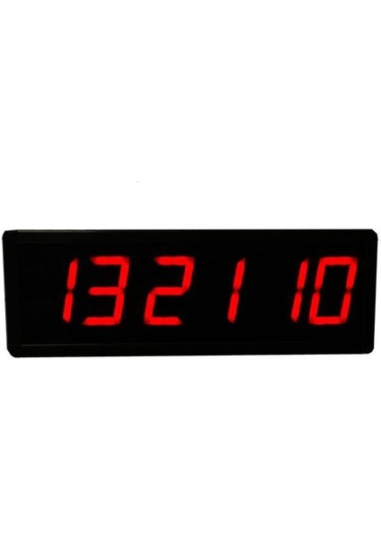 Sanec Saniyeli Dijital LED Duvar ve Masa Saat Derece ve Nem - Kırmızı (Kasa Ölçüsü: 16X65 Cm)