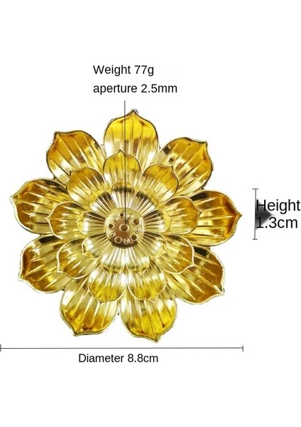 L - Altın Tarzı 1 Adet Alaşım Tütsü Brülör Plaka Tutucu Budizm Lotus Censer Bobin Budist Tapınakları Yoga Çalışmaları Yanık Hattı (Yurt Dışından)