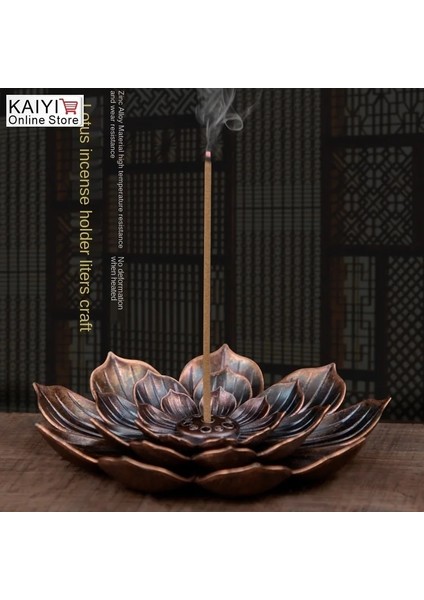 L - Altın Tarzı 1 Adet Alaşım Tütsü Brülör Plaka Tutucu Budizm Lotus Censer Bobin Budist Tapınakları Yoga Çalışmaları Yanık Hattı (Yurt Dışından)