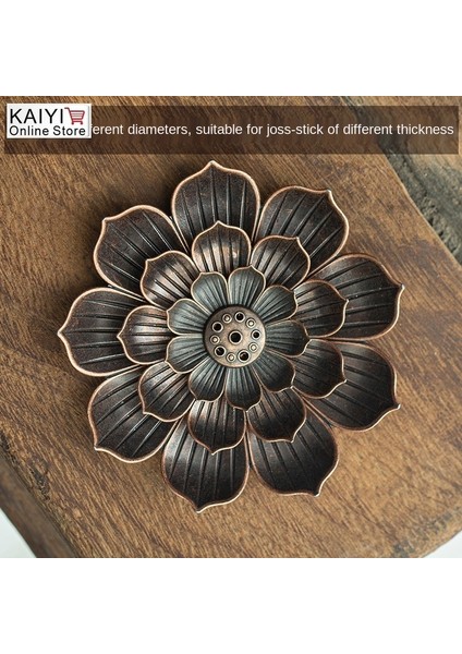 L - Altın Tarzı 1 Adet Alaşım Tütsü Brülör Plaka Tutucu Budizm Lotus Censer Bobin Budist Tapınakları Yoga Çalışmaları Yanık Hattı (Yurt Dışından)