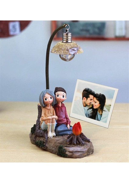 Kişiye Özel Mutlu Sevgili Aşıklar Işıklı Biblo