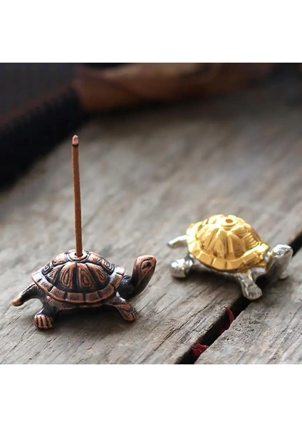 Bakır Kaplumbağa Tarzı Salyangoz Kaplumbağa Tütsü Çubuk Tutucu Buhurdan Standı Çay Kültürü Meditasyon Dekoru (Yurt Dışından)