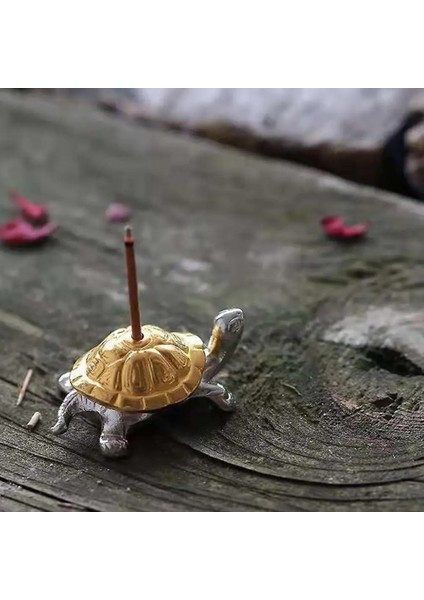 Bakır Kaplumbağa Tarzı Salyangoz Kaplumbağa Tütsü Çubuk Tutucu Buhurdan Standı Çay Kültürü Meditasyon Dekoru (Yurt Dışından)