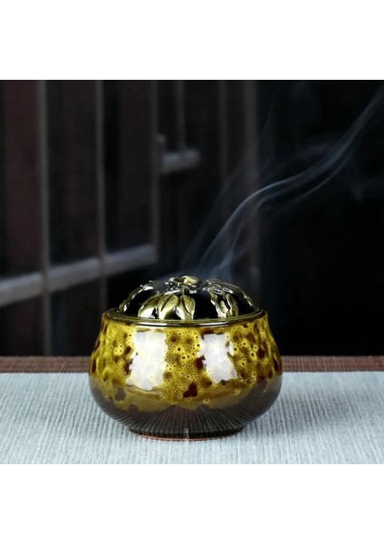 Huang Tarzı Aksesuarlar Ev Dekorasyonu Taşınabilir Porselen Buhurdan Budizm Tütsü Seramik Tütsü Brülörleri Ev Çay Evi Yoga Stüdyosu (Yurt Dışından)