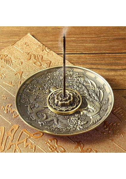 Çift Ejderha Bronz Stili Çin Ejderha Tütsü Tutucu Retro 5 Delik Lotus Tütsü Brülörleri Sopa Koni Buhurdan Plaka Budizm Ev Ofis Dekorasyon El Sanatları (Yurt Dışından) indirimleri
