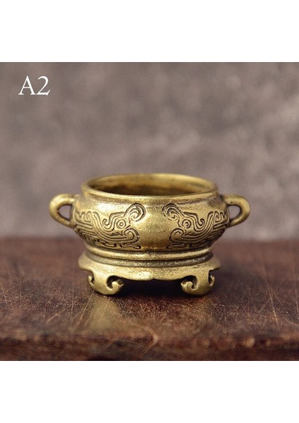 A2 4X4X2CM Stili Mini Tütsü Brülör Metal El Sanatları Ev Dekorasyonu 3 Renk Tibet Lotus Tütsü Brülör Alaşım (Yurt Dışından)