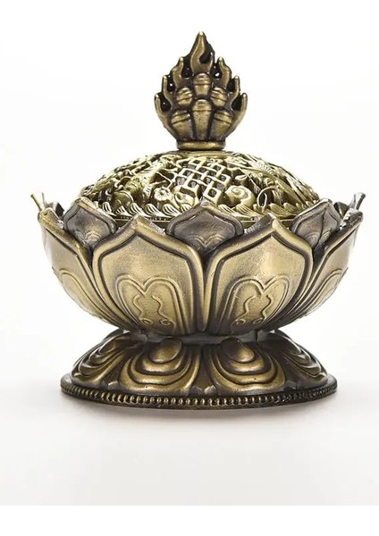 A2 4X4X2CM Stili Mini Tütsü Brülör Metal El Sanatları Ev Dekorasyonu 3 Renk Tibet Lotus Tütsü Brülör Alaşım (Yurt Dışından) modelleri