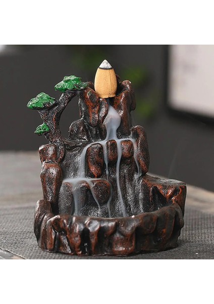 No.5 Tarzı Yaratıcı Reçine Duman Şelale Tütsü Brülör Dağlar Nehirler Tütsü Brülör Tutucu Buhurdan Aromaterapi Ev Dekorasyonu Aksesuarları (Yurt Dışından) fırsatları