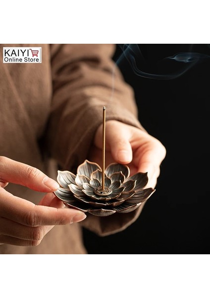 S Tarzı 1 Adet Alaşım Tütsü Brülör Plaka Tutucu Budizm Lotus Censer Bobin Budist Tapınakları Yoga Çalışmaları Yanık Hattı (Yurt Dışından) fiyatları