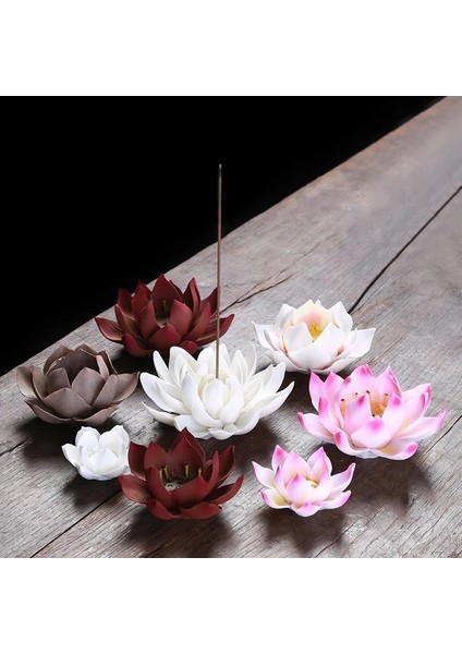 S 6.6x3.2cm Stili Çok Stiller Seramik Lotus Tütsü Brülör Ev Dekorasyonu Tütsü Çubuk Tutucu El Yapımı Budist Aromaterapi Buhurdan Ofis Çayevi (Yurt Dışından) indirimleri