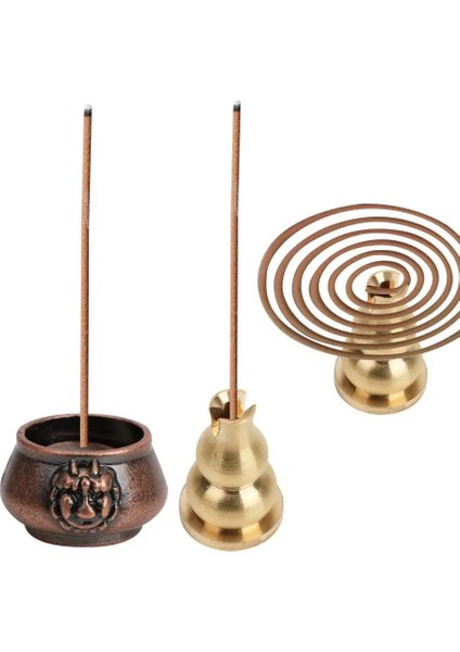 No.6 Tarzı Yeni Mini Cafe Süs Ev Dekorasyonu Budizm Alet Kül Yakalayıcı Joss-Stick Takılı Tütsü Tutucu Bakır Buhurdan (Yurt Dışından) fırsatları