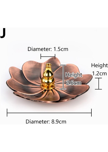 No.10 Tarzı Retro Alaşım Tütsü Brülör Budizm Bobin Lotus Çiçeği Şekli Buhurdan Bronzecopper Ev Masa Dekoru Zanaat Sopa Koni Buhurdan Tutucu (Yurt Dışından)