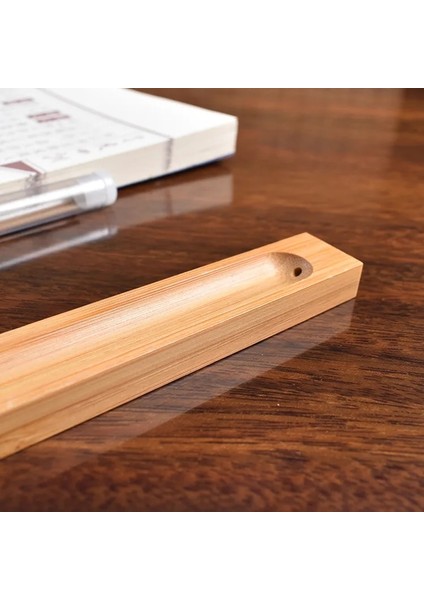 Boyalı Stil Ahşap Tütsü Çubuğu Tutucu 23CM Hattı Tütsü Brülör Ahşap El Sanatları Sandal Ağacı Bobin Tabanı Ev Dekorasyonu (Yurt Dışından)