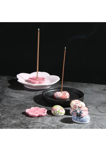 Pembe Kiraz Çiçeği Stili Seramik Tütsü Çubuğu Japon Tarzı Kiraz Çiçeği Bakla Tütsü Tutucu Chopstick Dinlenme Küçük Süsleme (Yurt Dışından) fiyatları