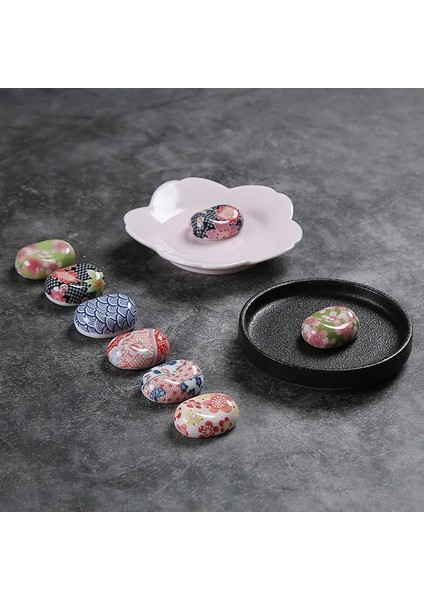 Pembe Kiraz Çiçeği Stili Seramik Tütsü Çubuğu Japon Tarzı Kiraz Çiçeği Bakla Tütsü Tutucu Chopstick Dinlenme Küçük Süsleme (Yurt Dışından) indirimleri