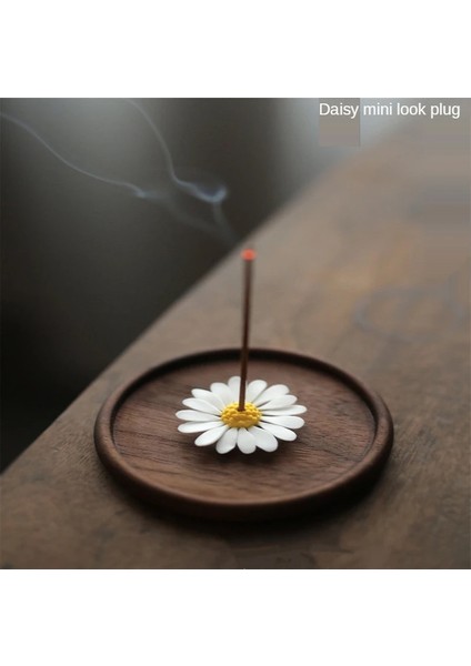 F Stili Sevimli Seramik Küçük Papatya Tütsü Brülör Çubuk Tütsü Çubuğu Kokulu Çay Tütsü Koltuk Kapalı Sandal Ağacı Lavabo Ev Dekorasyon (Yurt Dışından)