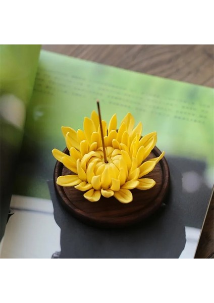 F Stili Sevimli Seramik Küçük Papatya Tütsü Brülör Çubuk Tütsü Çubuğu Kokulu Çay Tütsü Koltuk Kapalı Sandal Ağacı Lavabo Ev Dekorasyon (Yurt Dışından) fırsatları