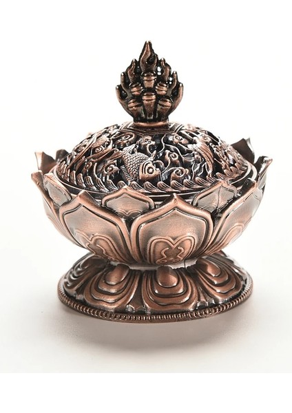 Ap 7X7X7CM Stili Mini Tütsü Brülör Metal El Sanatları Ev Dekorasyonu 3 Renk Tibet Lotus Tütsü Brülör Alaşım (Yurt Dışından)