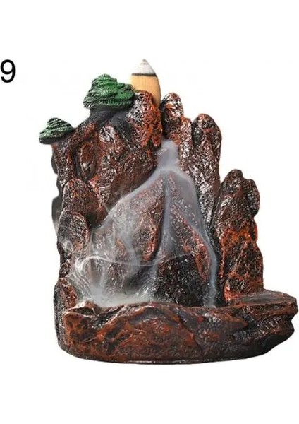 No.9 Tarzı Yaratıcı Reçine Duman Şelale Tütsü Brülör Dağlar Nehirler Tütsü Brülör Tutucu Buhurdan Aromaterapi Ev Dekorasyonu Aksesuarları (Yurt Dışından)