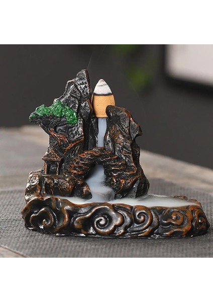 No.9 Tarzı Yaratıcı Reçine Duman Şelale Tütsü Brülör Dağlar Nehirler Tütsü Brülör Tutucu Buhurdan Aromaterapi Ev Dekorasyonu Aksesuarları (Yurt Dışından) modelleri