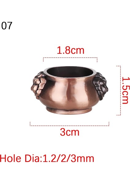 No.7 Tarzı 1 Adet Mini Cafe Süs Budizm Alet Kül Catcher Joss-Stick Takılı Tütsü Tutucu Bakır Buhurdan Ev Dekorasyon (Yurt Dışından)