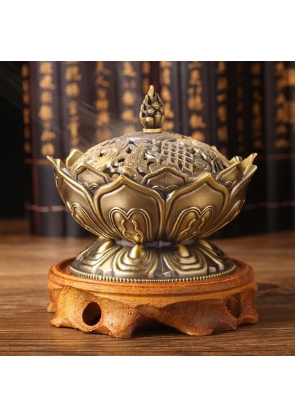 C Stili Lotus Çiçeği Tütsü Brülör Alaşım Çinko-Bakır Dese Buda Tütsü Tutucu Brülör Pirinç Mini Sandal Ağacı Buhurdan Tütsü Yeni (Yurt Dışından)