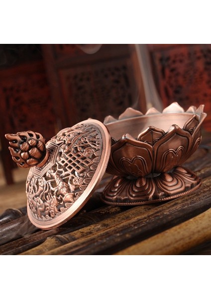 C Stili Lotus Çiçeği Tütsü Brülör Alaşım Çinko-Bakır Dese Buda Tütsü Tutucu Brülör Pirinç Mini Sandal Ağacı Buhurdan Tütsü Yeni (Yurt Dışından)