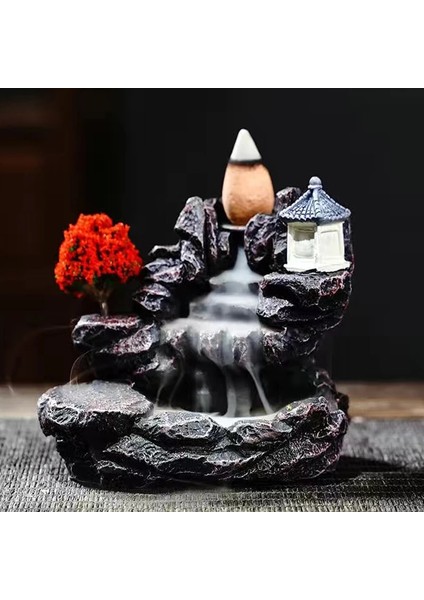 No.6 Tarzı Incense Burner Mountains River Waterfall Decoration For Home Fragrance Fireplace Backflow Aroma Smoke Fountain Zen Censer Holder (Yurt Dışından) fiyatları