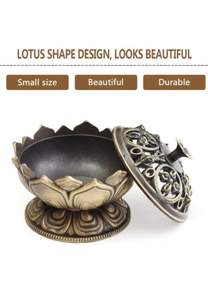 Lotus Çiçeği Tütsü Brülör Budizm Buda Tutucu Pirinç Mini Buhurdan Tütsü Metal El Sanatları Ev Dekorasyonu (Yurt Dışından) modelleri