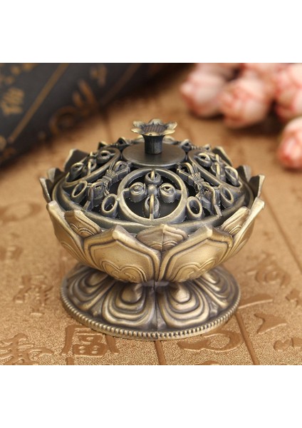 Lotus Çiçeği Tütsü Brülör Budizm Buda Tutucu Pirinç Mini Buhurdan Tütsü Metal El Sanatları Ev Dekorasyonu (Yurt Dışından) fırsatları