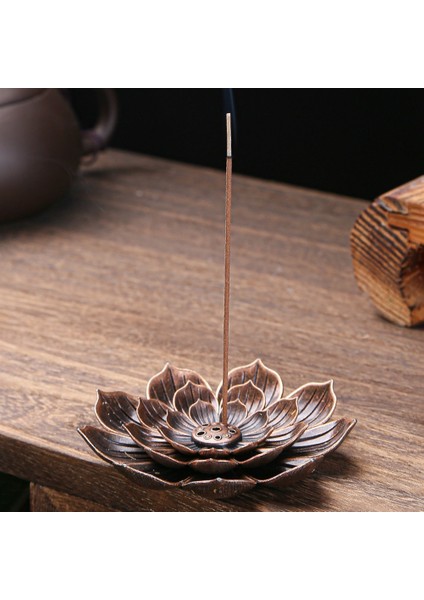 Altın S Stili Alaşım Tütsü Brülör Çubuk Tutucu Budizm Lotus Hattı Tütsü Tabağı Sandal Ağacı Bobin Taban Tapınakları Yoga Stüdyoları Fengshui Dekor (Yurt Dışından)